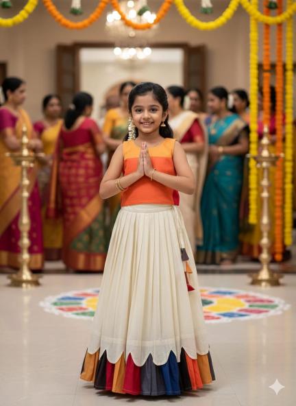 Kanakambaram Petal Set Cotton Bulk kids clothing supplier in Gujarat